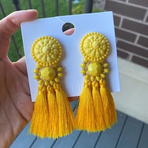 ☀️ [Forever 21] tassel yellow earrings